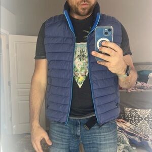 Men's Blue Puffer Vest